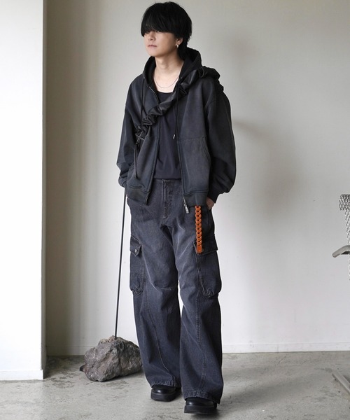 WYM LIDNM 「WYM LIDNM」 加工デニムパンツ S ネイビー メンズ