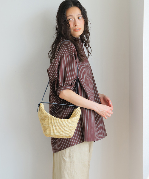オススメ/Journal Standard L'essage ストライプシャツ journal standard L'essage ブラウス シャツ シャイニーローン