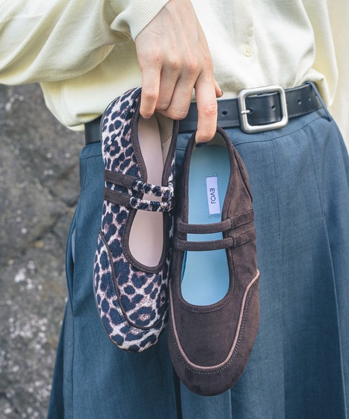 ★ぼるいふ★ EVOL（イーボル） パンプス 「ふかふか・軽量」ダブルベルトラウンド