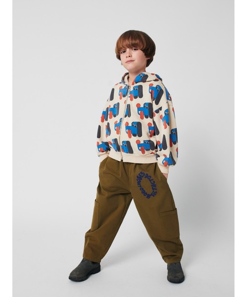 BOBO CHOSES トレーナー Doggy Mate all over zipped hoodie