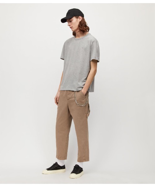 「ALLSAINTS」 半袖Tシャツ M グレー メンズ