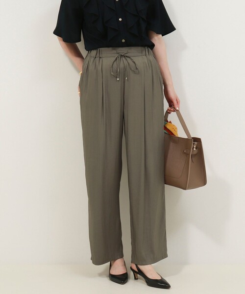 NOLLEY'S LIGHT パンツ 割繊ツイルイージーワイドパンツ