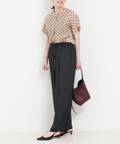 NOLLEY'S LIGHT（ノーリーズライト） パンツ 割繊ツイルイージーワイド