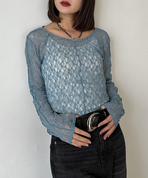 PAGEBOY（ページボーイ） tシャツ カットレースメローロングスリーブ