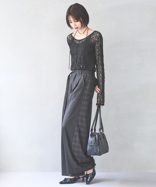 PAGEBOY（ページボーイ） tシャツ カットレースメローロングスリーブ