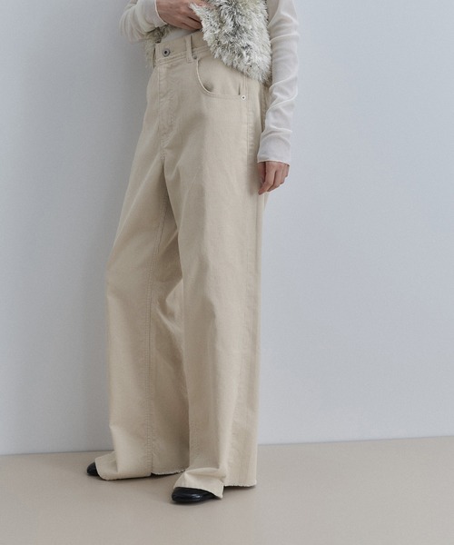 ADAM ET ROPE'（アダムエロペ） パンツ 「WEB限定」イレギュラーヘム