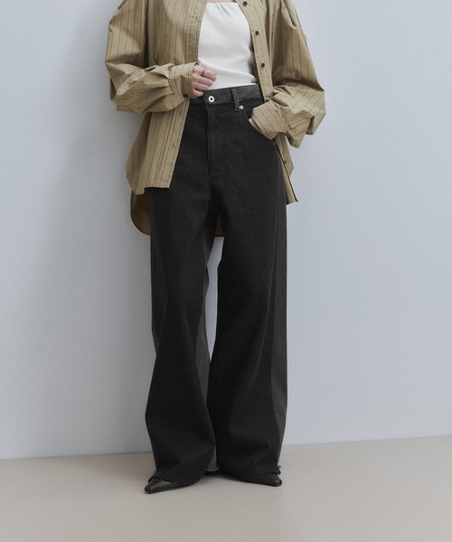 ADAM ET ROPE'（アダムエロペ） パンツ 「WEB限定」イレギュラーヘム