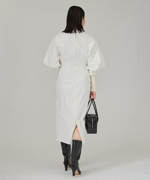 【タグ付未使用】イエナ コットンリップルウエストシェイプワンピース 白 コットンリップルウエストシェイプワンピース | イエナ(IENA) | マルイ