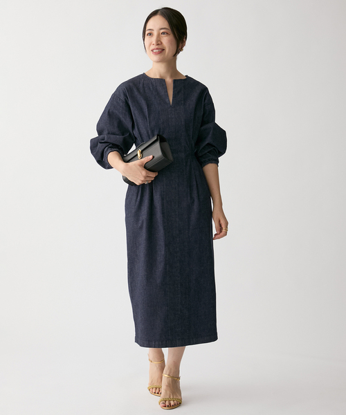 【新品未使用】ヴェルメイユパーイエナ　ウエストシェイプ　デニム ワンピース VERMEIL par iena（ヴェルメイユパーイエナ） ワンピース ストレッチ