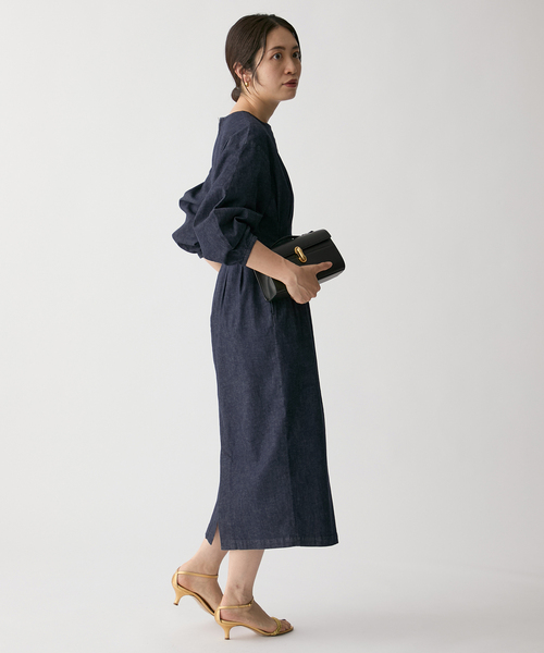 【新品未使用】ヴェルメイユパーイエナ　ウエストシェイプ　デニム ワンピース VERMEIL par iena（ヴェルメイユパーイエナ） ワンピース ストレッチ