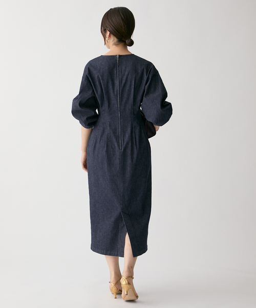 【新品未使用】ヴェルメイユパーイエナ　ウエストシェイプ　デニム ワンピース VERMEIL par iena（ヴェルメイユパーイエナ） ワンピース ストレッチ