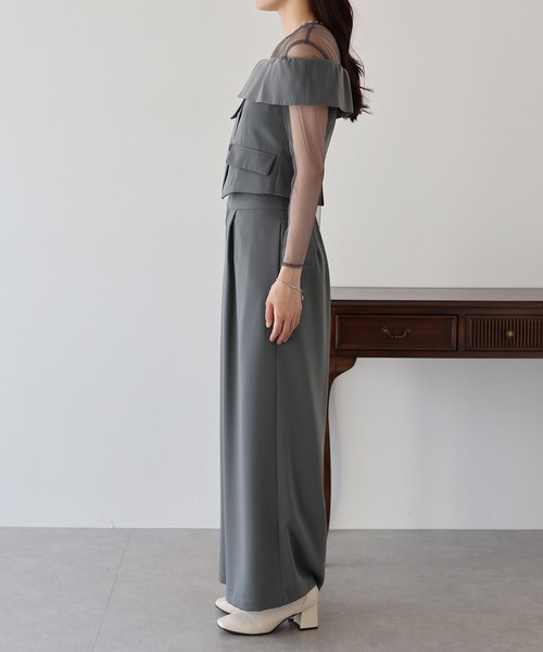 パンツドレス BLUEEAST パンツドレス オフショルパンツドレス : ZOZOTOWN
