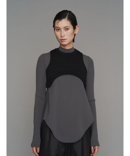 ニット セーター ROUND HEM TURTLE KT TOP / ラウンドヘムタートルニットトップ レディース