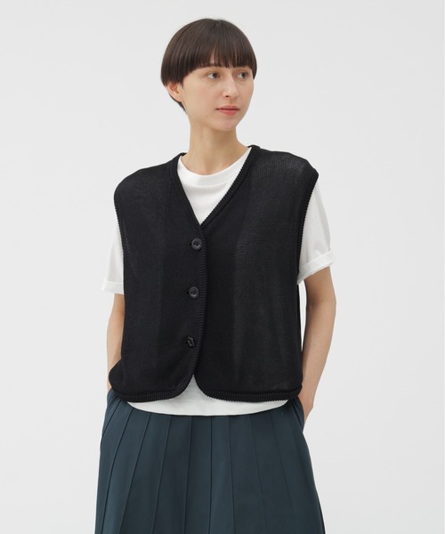 カーディガン COATED COTTON レディース