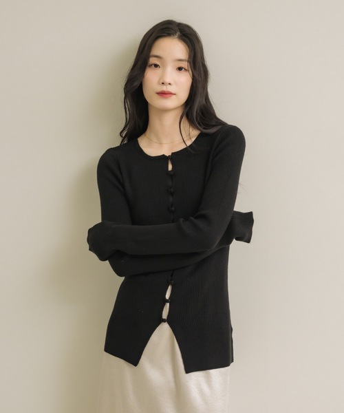 NEUNA（ヌナ） カーディガン スリムボタンカーデ レディース