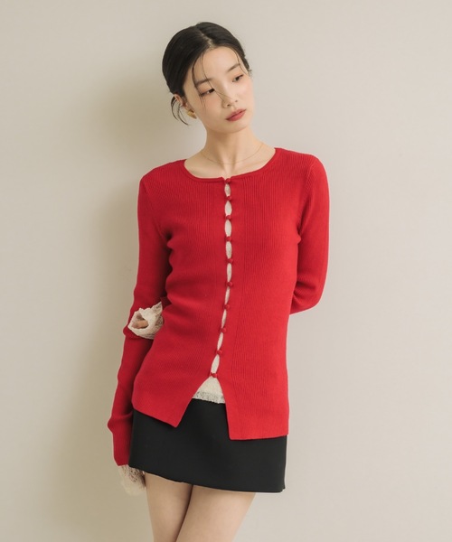 NEUNA（ヌナ） カーディガン スリムボタンカーデ レディース