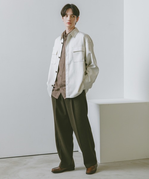 Reunion TOUR(リユニオンツアー)シャツ　ジャケット（未使用） RAGEBLUE（レイジブルー） ブルゾン アウター ツイードライクビッグ