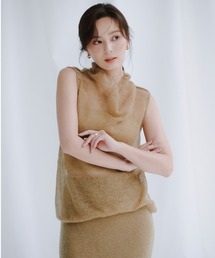 新品未使用品　アニュアンス　モヘアドレープニットトップス　ピンク 新品未使用品 アニュアンス モヘアドレープニットトップス ピンク