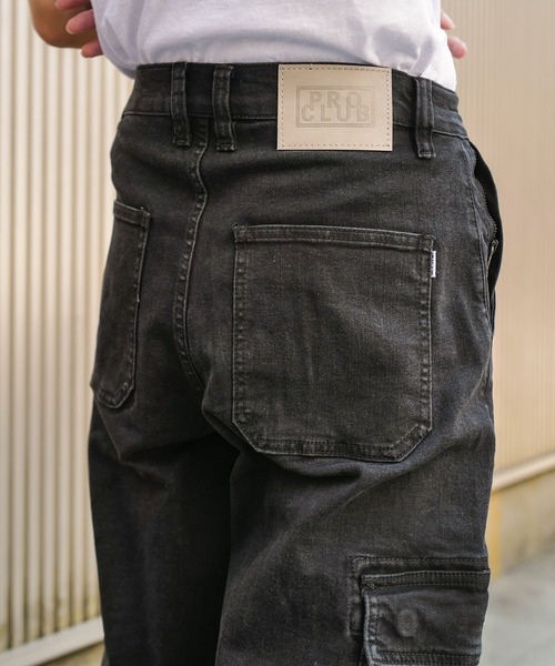 PRO CLUB（プロクラブ） カーゴパンツ ヘビーオンスデニムカーゴパンツ