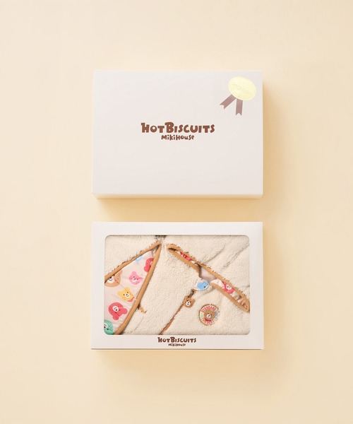 出産祝い 裏ボアフリース リバーシブル総柄マントギフトセット「BOX付き」 | HOT BISCUITS | 15