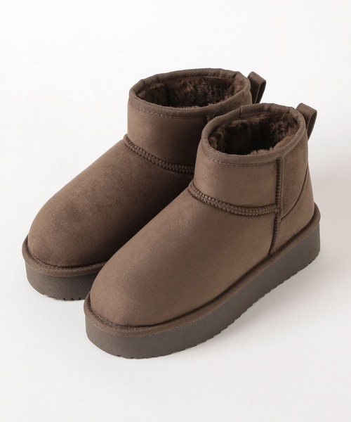 LAKOLE（ラコレ） ブーツ アンクルフェイクムートンブーツ / 581075