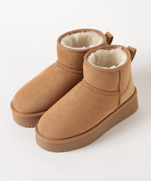 LAKOLE（ラコレ） ブーツ アンクルフェイクムートンブーツ / 581075