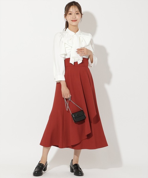 soorploom スカート 8y AND COUTURE（アンドクチュール） ロング スカート サイドリブラッフル