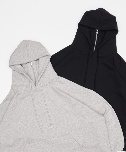 ADAMAST ダークグレー フードパーカー ドライジップパーカー | メンズ | 1枚 | 00338-AMZ | ミントグリーン