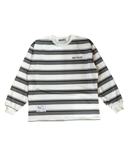 VIBGYOR tシャツ ワンポイントマルチボーダールーズロンT/ユニセックス