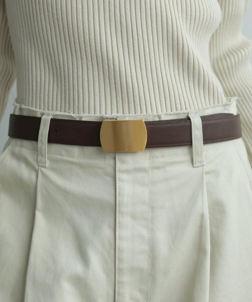 anuke Double Backle Belt アンヌーク/ベルト/ゴールド anuke（アンヌーク） ベルト anuke Reversible Plate Belt レディース