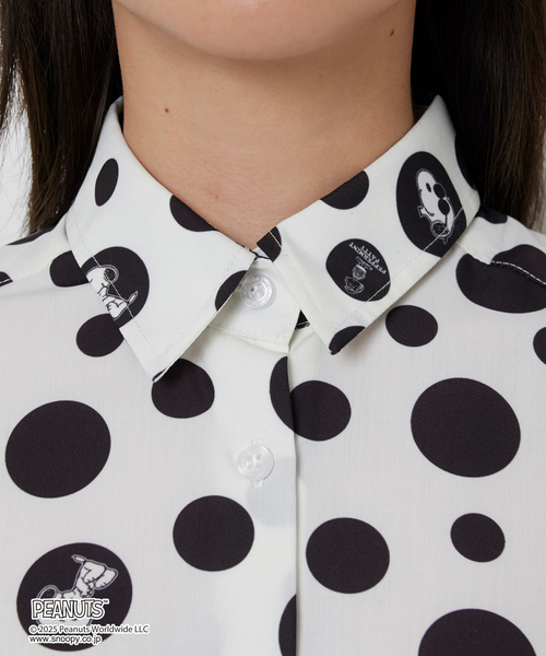 ナラカミーチェ（NARACAMICIE）/【PEANUTS】ドット柄長袖シャツ NARACAMICIE（ナラカミーチェ） ブラウス シャツ 「PEANUTS」ドット柄