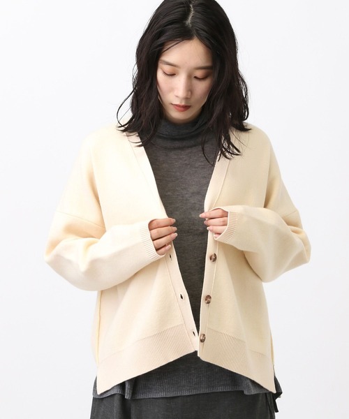 【未使用品】SimplyComplicated カーディガン ROPÉ PICNIC(ロペピクニック) / 洗濯機OK/ミラノリブコンパクト