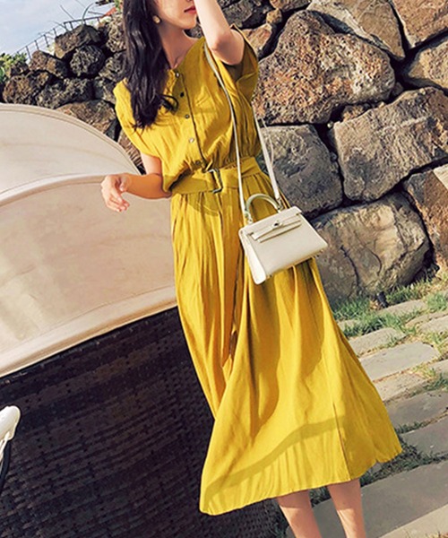 「Amulet」 ノースリーブワンピース L ブルー レディース_画像4