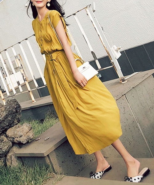 「Amulet」 ノースリーブワンピース L ブルー レディース_画像8