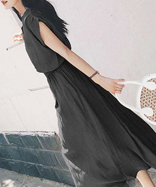 「Amulet」 ノースリーブワンピース L ブルー レディース_画像9