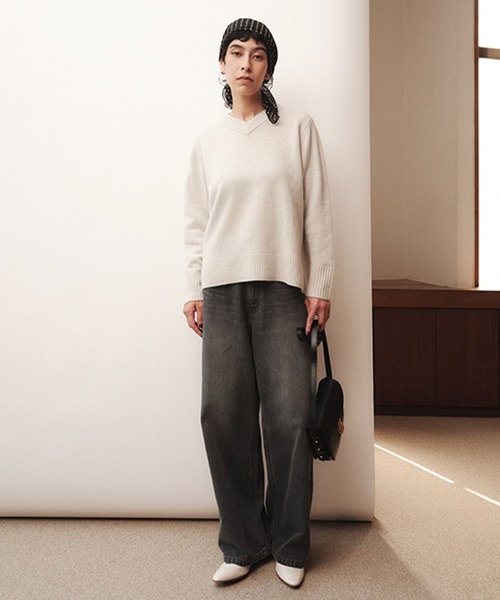 studio CLIP（スタディオクリップ） ニット セーター 「ウタオ」AQUA V