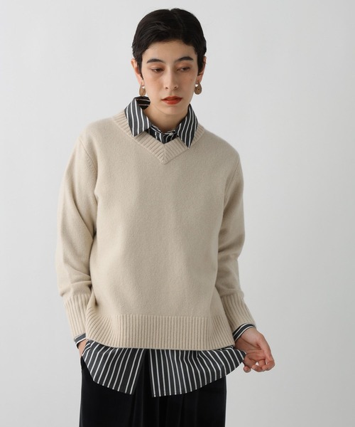 studio CLIP（スタディオクリップ） ニット セーター 「ウタオ」AQUA V