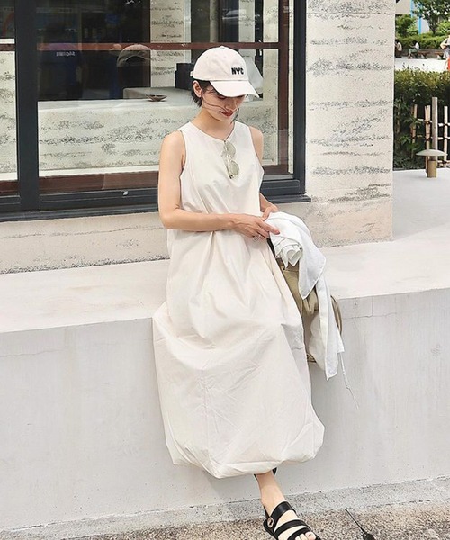 「Riberry」 ノースリーブワンピース FREE ホワイト レディース_画像3