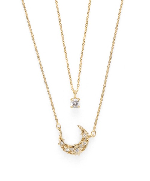 LANVIN en Bleu ネックレス 月モチーフ2点セットネックレス 
