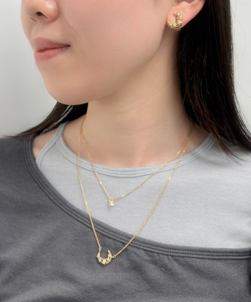 LANVIN en Bleu ネックレス 月モチーフ2点セットネックレス