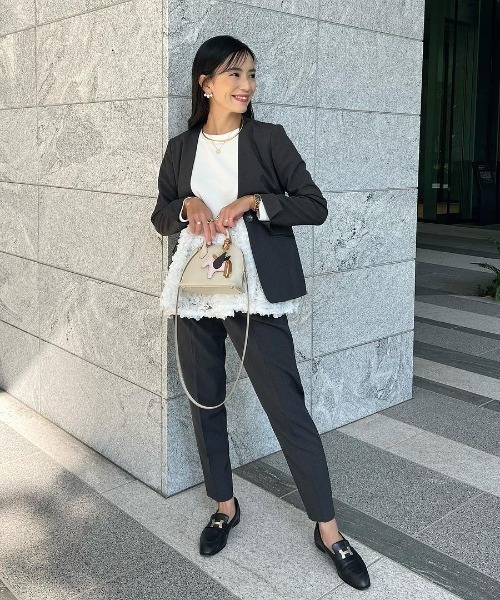 「RIRIYANO」 セットアップ 15号 ネイビー レディース_画像8