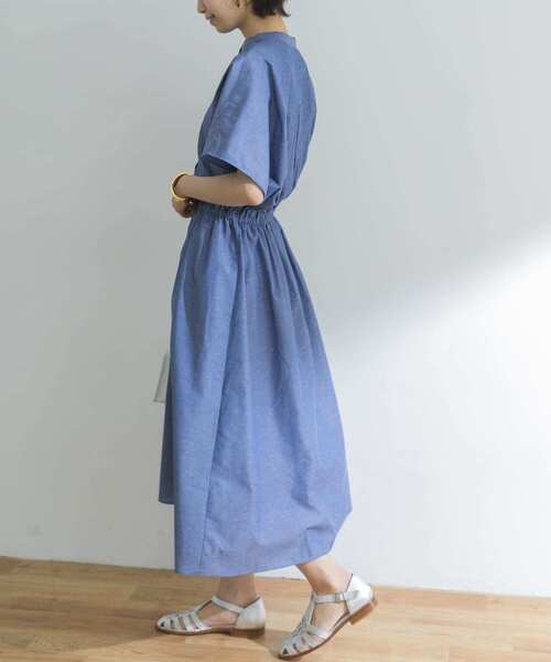 「URBAN RESEARCH」 半袖ワンピース 38 ブルー系その他 レディース_画像5