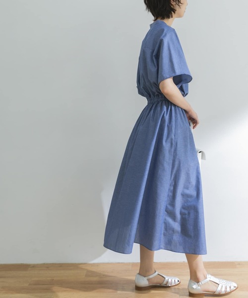 「URBAN RESEARCH」 半袖ワンピース 38 ブルー系その他 レディース_画像8