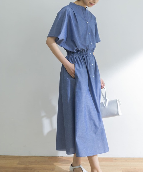 「URBAN RESEARCH」 半袖ワンピース 38 ブルー系その他 レディース_画像9