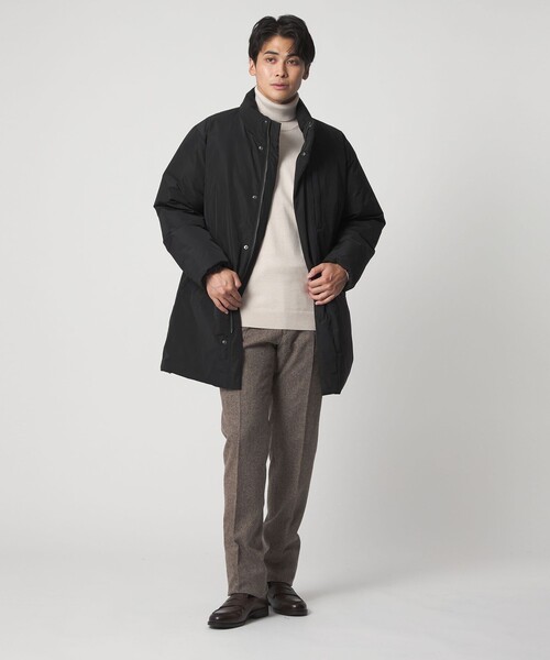 【BLACK】中綿 スタンドカラー コート-撥水-<A DAY IN THE LIFE> A DAY IN THE LIFE コート ジャケット 中綿 スタンドカラー コート-撥