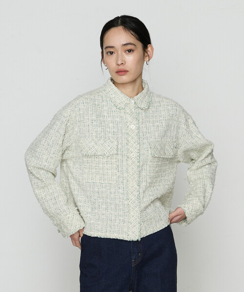 K.T KIYOKO TAKASE ブルゾン アウター 「 Sサイズ 」 サマーツイード