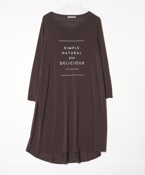 gelato pique（ジェラートピケ） 長袖ワンピース FREE ブラウン