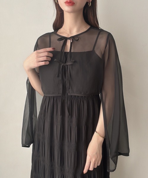 「Meiru」 キャミソールワンピース X-LARGE ブラック レディース_画像7