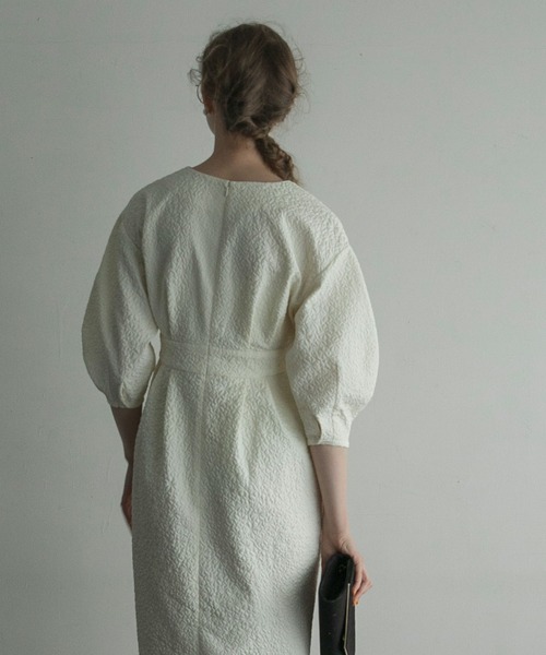 「BONLECILL noir」 7分袖ワンピース FREE ネイビー レディース_画像9