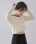 水着 3点セット/パイピング長袖ビキニ×ショー...の詳細画像2